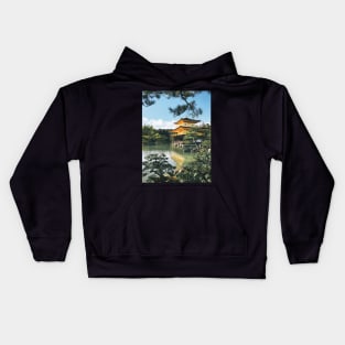 Golden Kyoto Temple Kids Hoodie